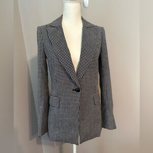 Women's Veronica Beard Long and Lean Dickey Jacket White/Black Size 0 NWT